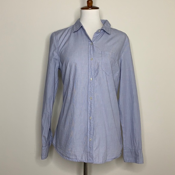 GAP FACTORY Light Blue Button-Down Casual Shirt M - Picture 2 of 8